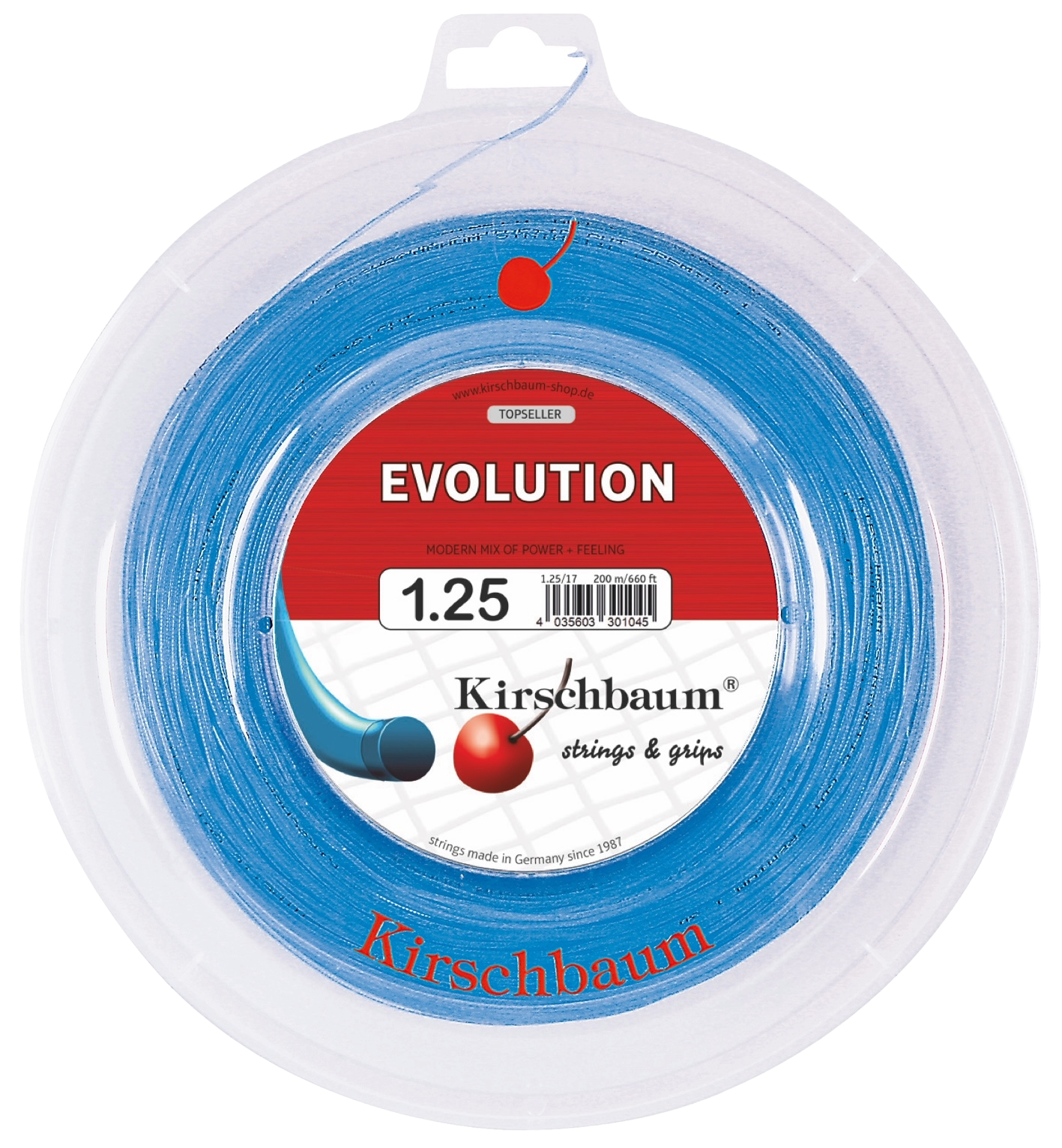 Kirschbaum Evolution Tennis String Reel 660ft - 1.25mm & 1.30mm Co